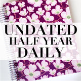 Spiral Undated Half Year Daily Planner