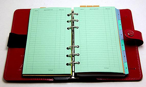 FILOFAX STYLE PLANNER INSERT - 6 RING - EXPENSE TRACKER – Yellow Paper House