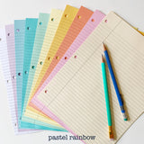 Lined LOOSE LEAF Filler Paper