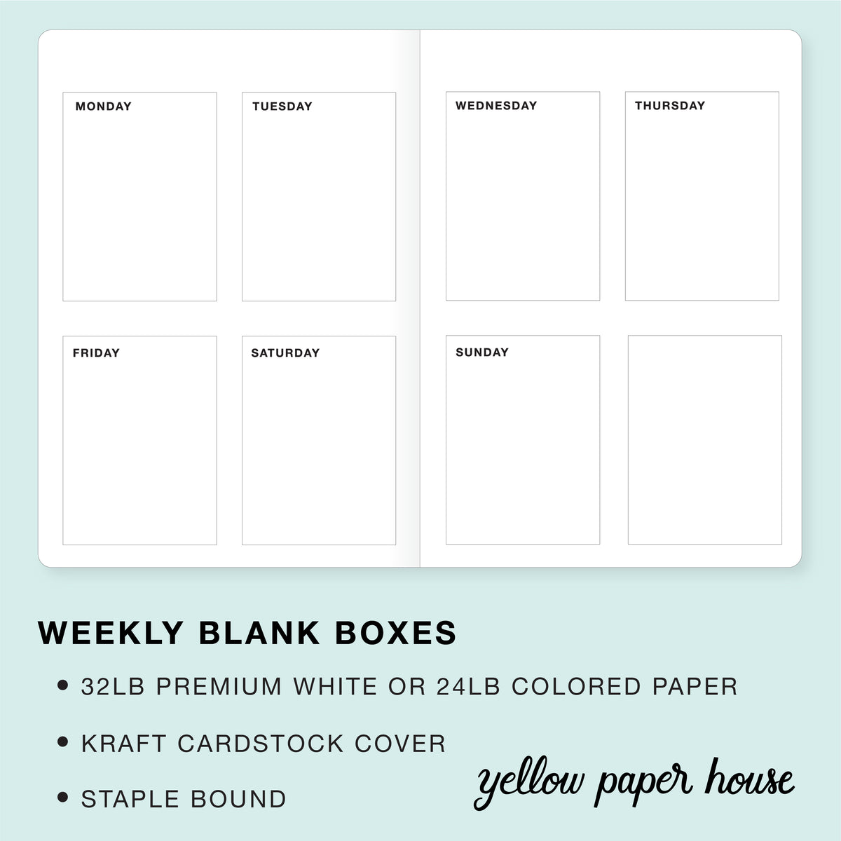 Printable Standard Blank Traveler's Notebook Insert Planner