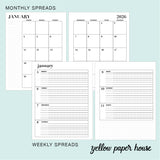 2026 Horizontal Weekly Spiral Planner