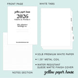 2026 MINI Horizontal Weekly Spiral Planner