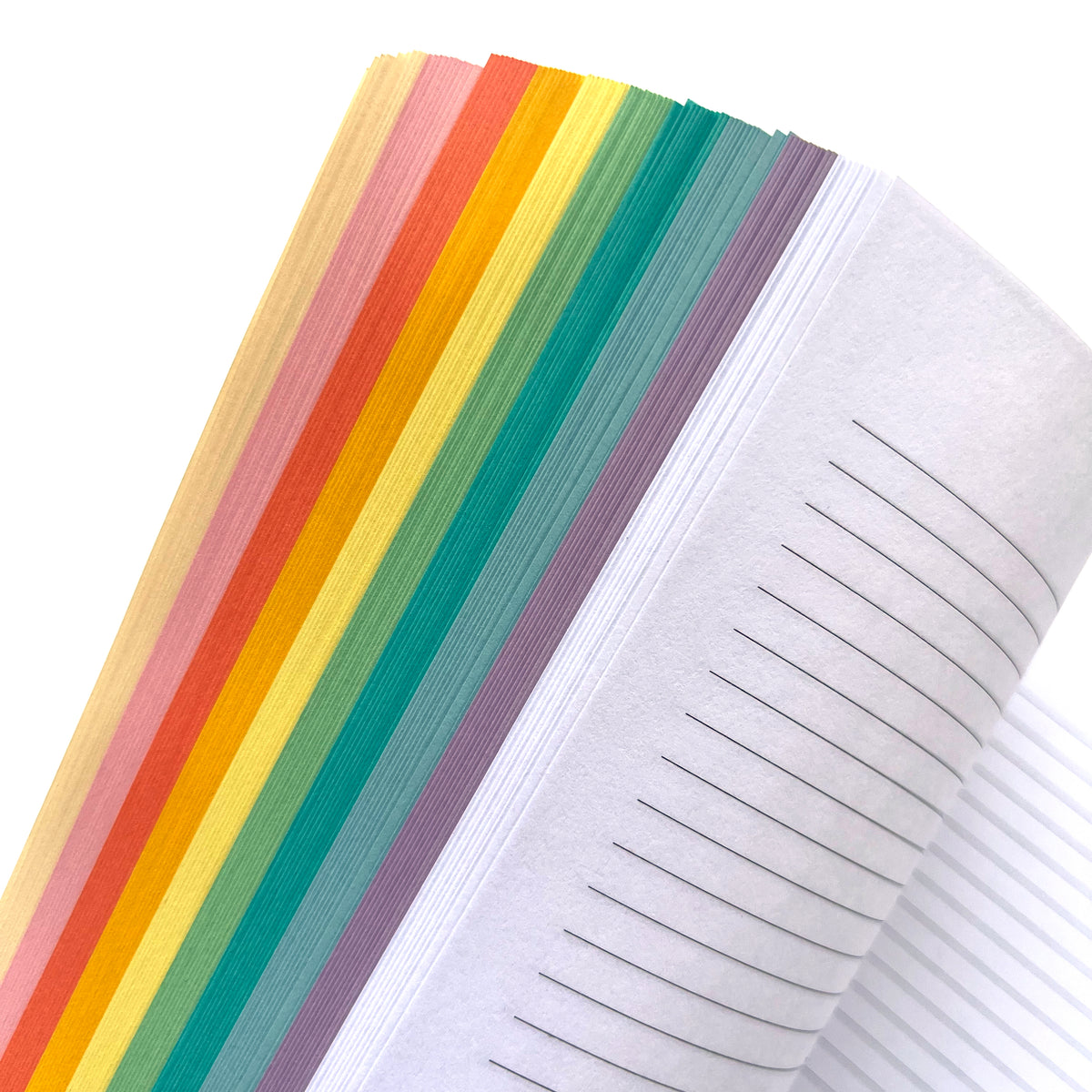 Pastel Rainbow Spiral Classic Notebook – Yellow Paper House