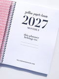 2027 Monthly Spiral Planner