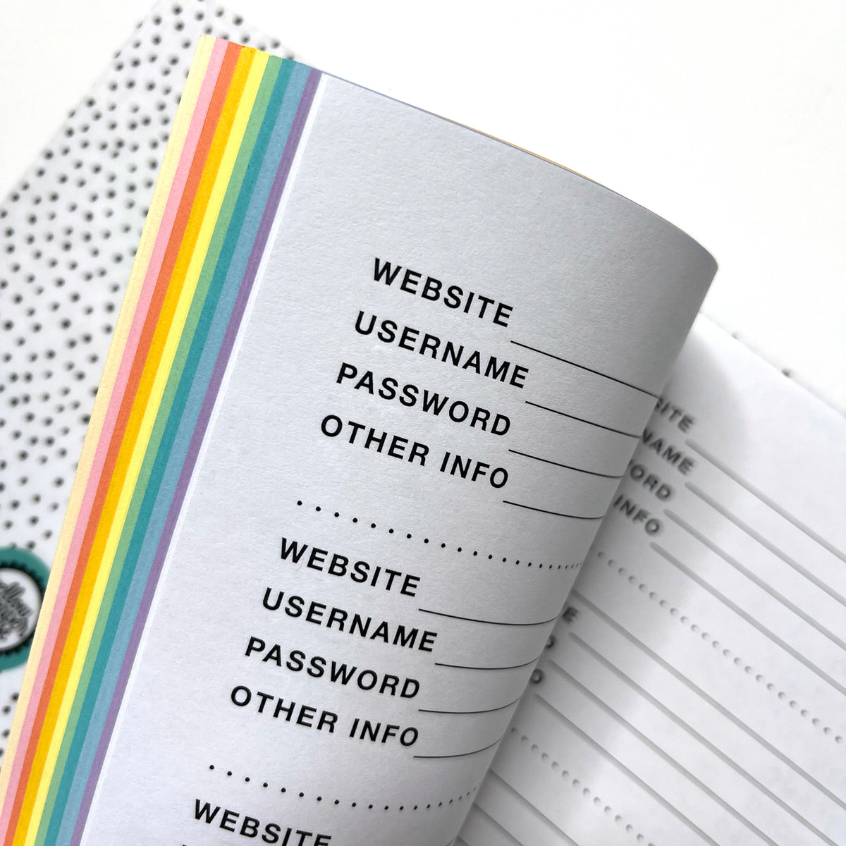 Password Spiral Notebook – Yellow Paper House