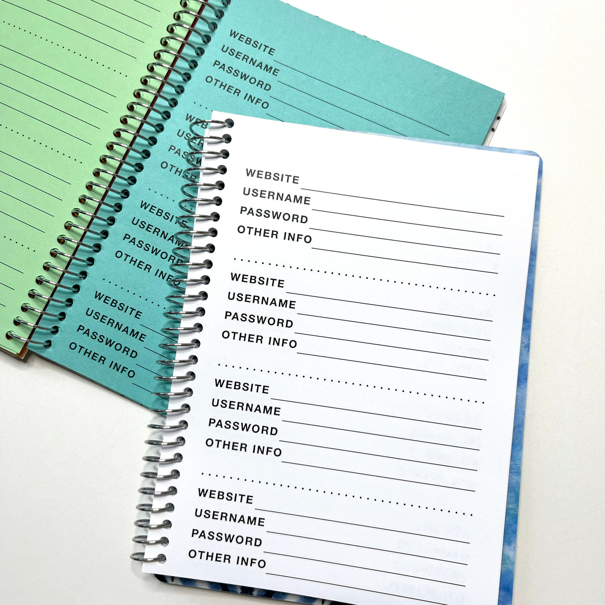Password Spiral Notebook – Yellow Paper House