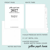 2027 Vertical Weekly Spiral Planner