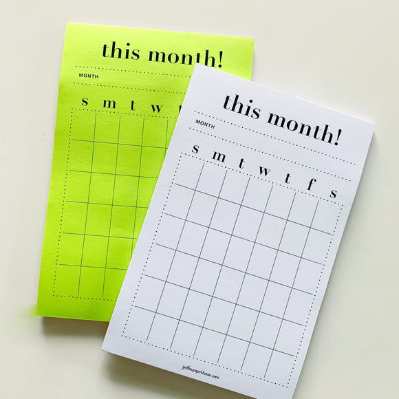 This Month! Notepad