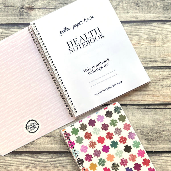 Spiral Health Notebook – Yellow Paper House