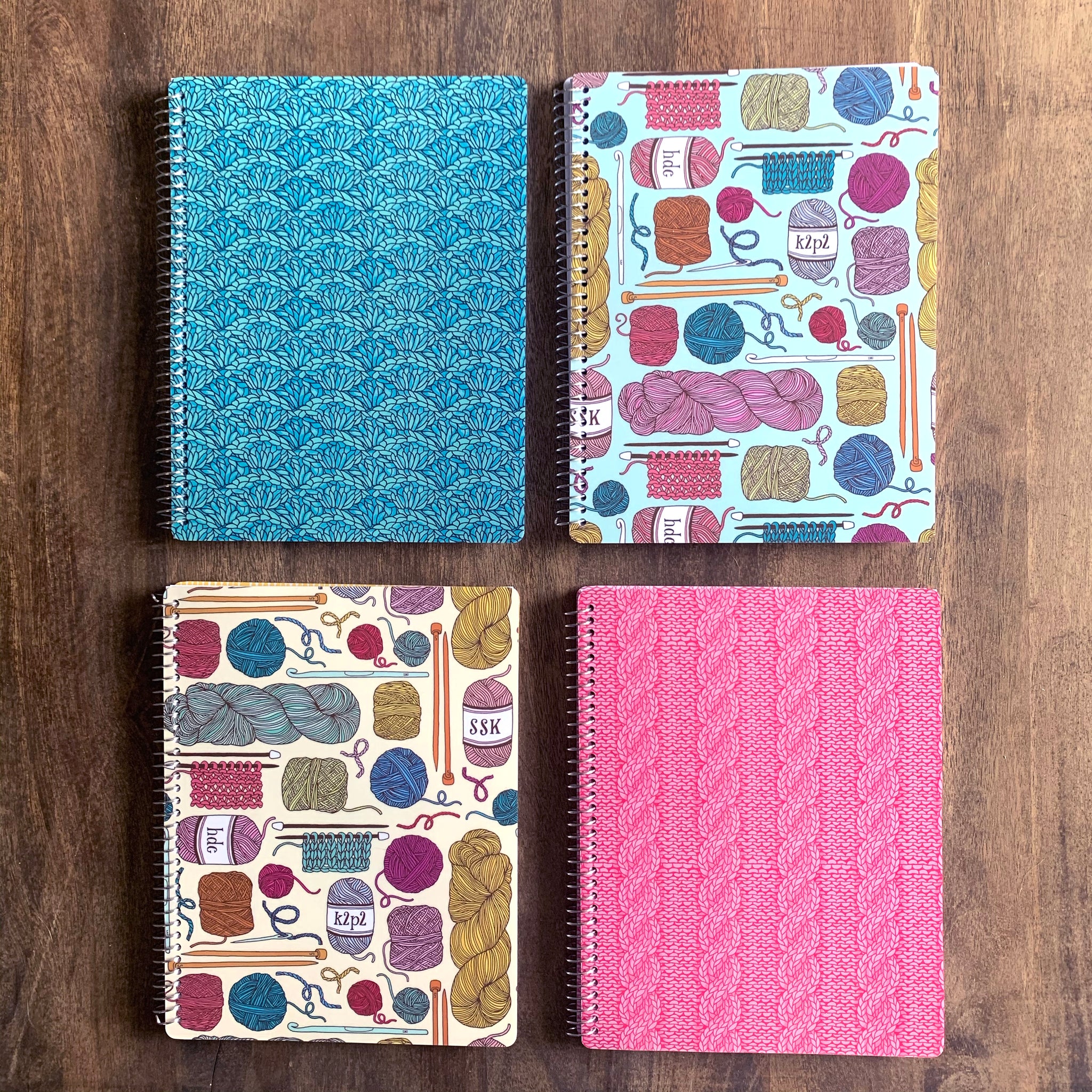 KNITTING/CROCHET PROJECT Journal Traveler's Notebook Insert 23 Colors 8  Sizes 