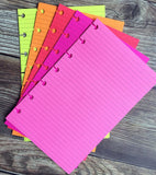 DISC PUNCHED PLANNER PAPER - FITS HAPPY PLANNER or LEVENGER CIRCA - RED HOT