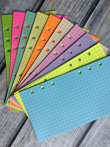 FILOFAX STYLE PLANNER PAPER - 6 RING - MULTICOLOR RAINBOW