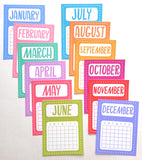 PRINTABLE DOWNLOAD - MONTHLY CALENDAR CARDS