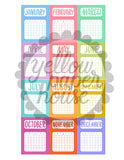 PRINTABLE DOWNLOAD - MONTHLY CALENDAR CARDS