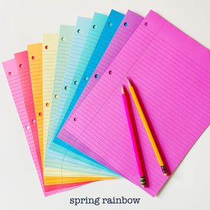 Lined LOOSE LEAF Filler Paper