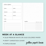 TRAVELERS NOTEBOOK INSERT - WEEK AT A GLANCE