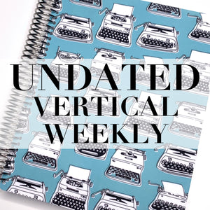 Spiral Undated Vertical Weekly Planner